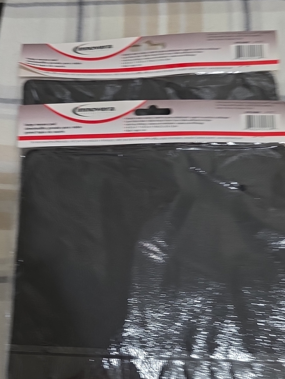 Set of 2 Black Vinyl Placemats